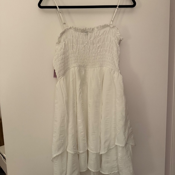 Wild fable smocked top white mini dress - Picture 2 of 4